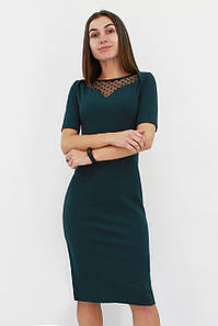 Розмір S / Жіноче вечірнє плаття з сіточкою, зелений