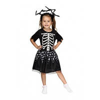 Дитячий карнавальний костюм Скелета для дівчинки.