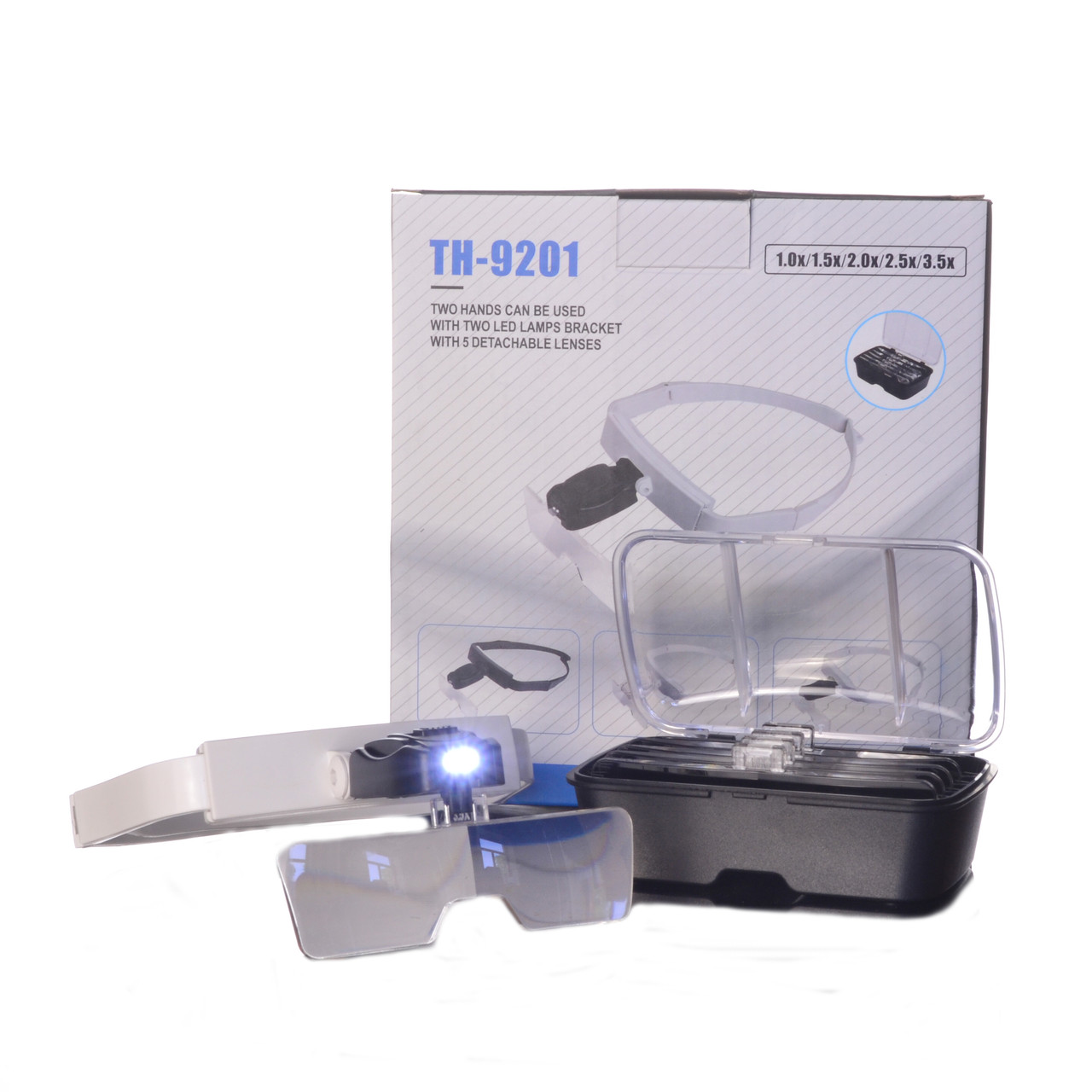 Бінокулярні лупи окуляри TH-9201 (1.0x-3.5x) з Led-підсвіткою