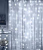 Гірлянда штора Водоспад 3х2 м 280 LED (прозорий шнур з перехідником) Біле світло, фото 8