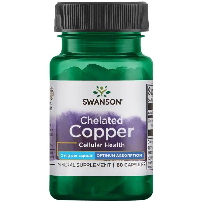 Swanson Ultra Albion Chelated Copper Мідь у хелатній формі (2 мг) 60 капсул