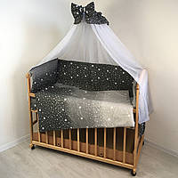 Детская Кроватка для Новорожденных "с Ящиком, колесами-качалкой, Светлая", 33 предмета (компл "максимальный")