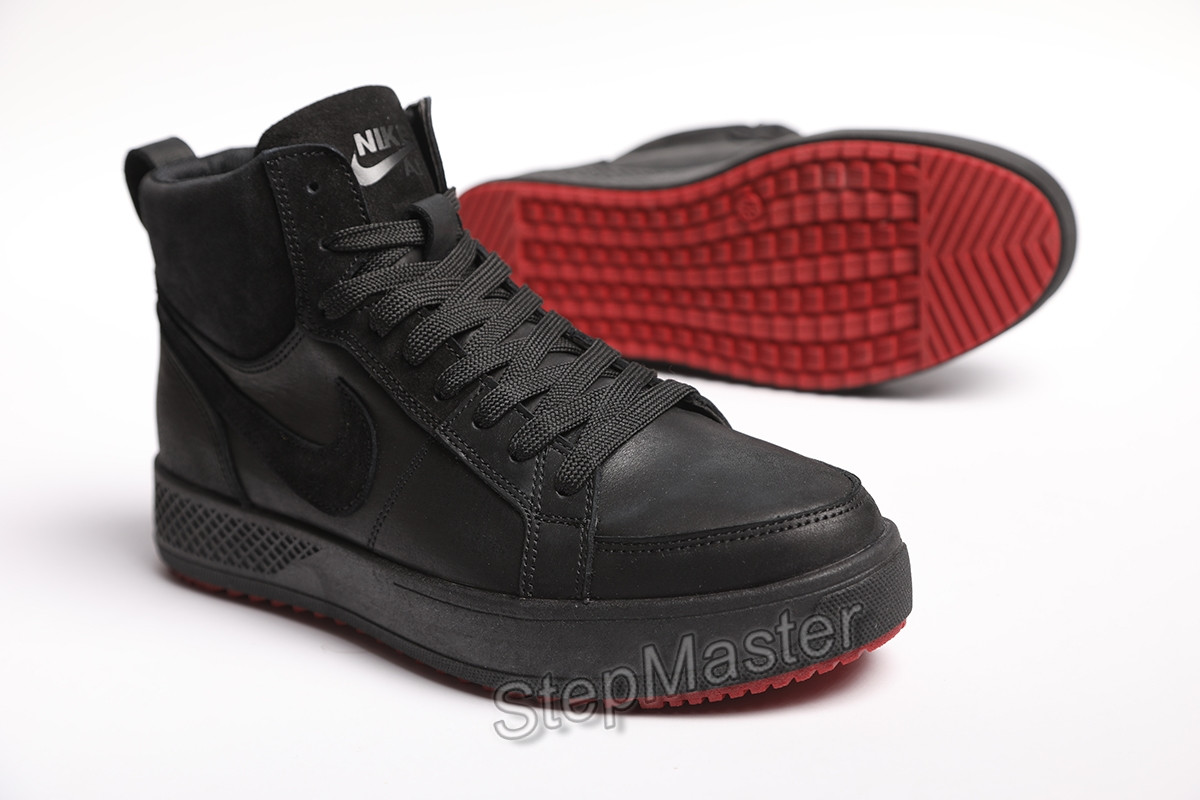 Зимові шкіряні кросівки на хутрі Nike Air Force Winter