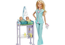 Лялька Барбі дитячий лікар педіатр Barbie Careers Baby Doctor Playset