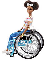 Лялька Барбі Модниця 133 на колясці — Barbie Fashionistas Doll, Brunette with Wheelchair and Ramp