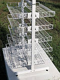 Білий двосторонній розбірний стенд стелаж 60см Трансформер, фото 4