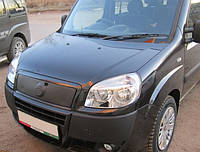 Зимняя накладка на решетку радиатора (матовая) Fiat Doblo 2006-2012 (фиат добло)