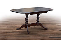Стол обеденный деревянный раскладной Микс мебель Шервуд 120-160 см темный орех
