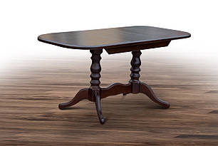 Стіл обідній дерев'яний розкладний Микс мебель Шервуд 120-160 см темний горіх
