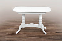 Стол обеденный деревянный раскладной Микс мебель Шервуд 120-160 см белый