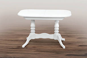 Стіл обідній дерев'яний розкладний Микс мебель Шервуд 120-160 см білий