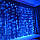 Світлодіодна гірлянда Водоспад 280 led велика лампа 3D (білий шнур, з переходником) 3.0х3.0м Синє світло, фото 3