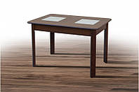 Стол обеденный раскладной дерево + керамика Бостон Микс Мебель Орех темный