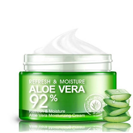 Багатофункціональний крем для обличчя Bioaqua з екстрактом алое віра Refresh & Moisture Aloe Vera 92% Cream, 50г, фото 2