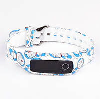 Силіконовий кольоровий ремінець на фітнес трекер Honor Band 4 та Band 5. Кіт Дораемон (Doraemon)