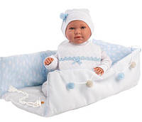 Кукла-пупс мальчик Llorens Мимо с матрасиком для кроватки 74081 42 см