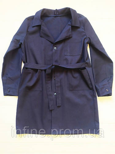 Купить Халат для уроков труда рост от 155-176 см тёмно-синий (хлопок ...