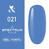 Гель-лак F.O.X Spectrum Gel Vinyl No021 (безбесно-синій, емаль) 7 мл, фото 4