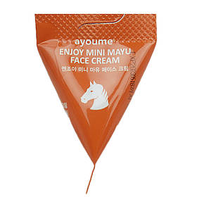 Крем-пірамідка для обличчя з кінською олією Ayoume Enjoy Mini Mayu Face Cream 3 г