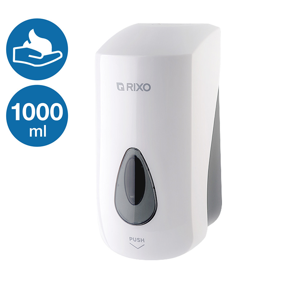 Дозатор диспенсер мила-піни Rixo 1000 мл Maggio S068WF пластиковий настінний піноутворювач білого кольору