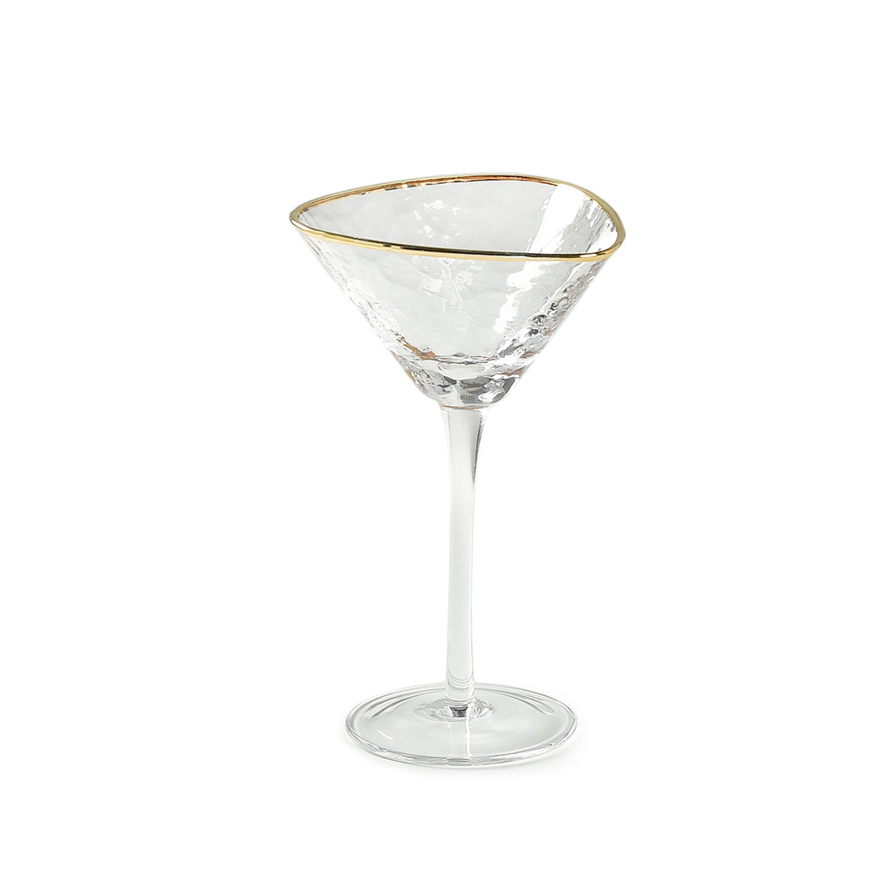 Келих для мартіні REMY-DECOR скляний Ice Evans 150 мл прозорого кольору із золотим кантом для коктейлів