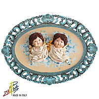 Картина коллекционная фарфоровая Италия «Два ангела» Zampiva, 57х78 см.