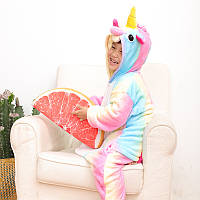 Кигуруми пижама Радужный Единорог унисекс для детей и подростков с разноцветным пони (1003 / 2003)