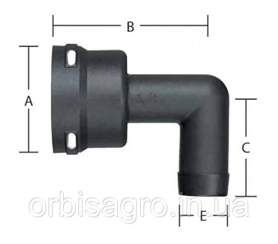 Фітинг 90° швидкознімний 45529-90-1/2, TeeJet