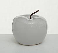 Декоративное яблоко серая керамика h12см 1002096-2С