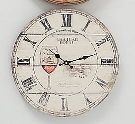 Настінний годинник Прованс МДФ сірий d34см   1021690-2 бокал