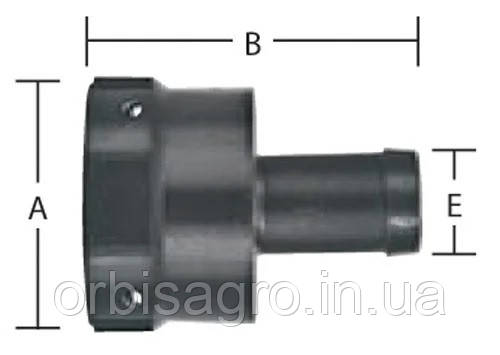 Фітинг прямий 58456-1250 швидкознімний, TeeJet