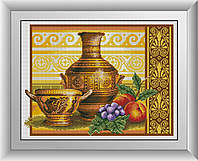 Алмазна мозаїка "Ваза з персиками" Dream Art в коробці 30214