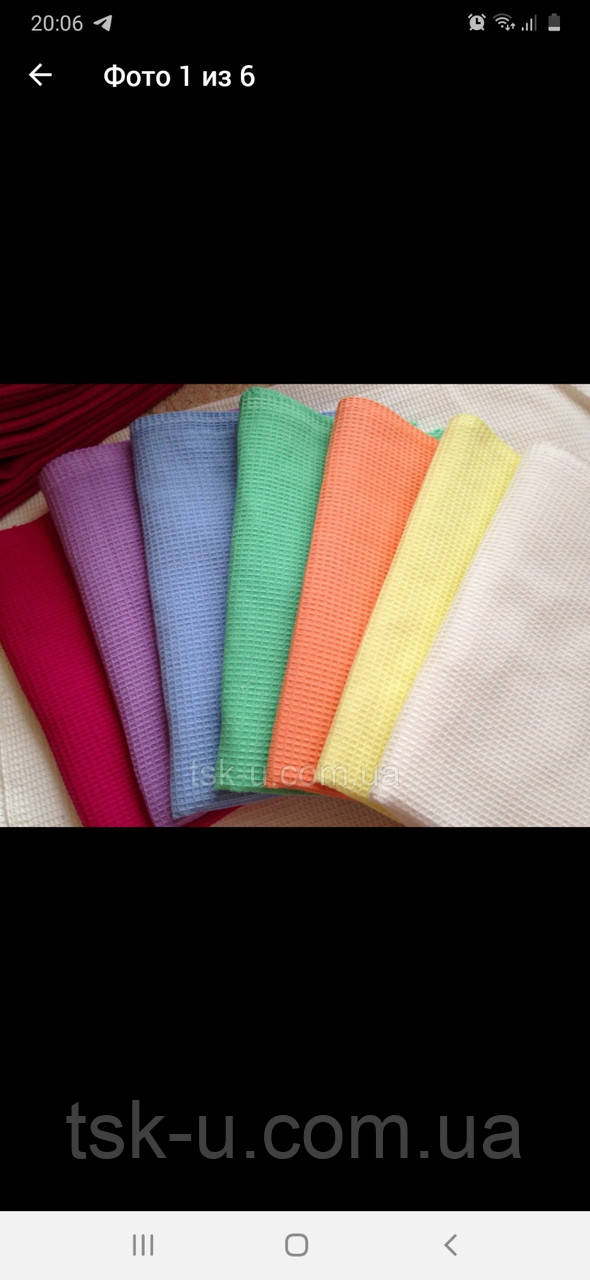 Вафельные полотенца цветное 45*45 - фото 1 - id-p1309842579