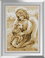Алмазна мозаїка "Ангел з козеням" Dream Art в коробці 31562