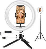 Кільцева USB LED-лампа ACCLAB Ring of Light AL-LRSET1 + штатив (1283126502040)