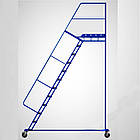 Металева платформна драбина 3 метри, складська пересувна драбина Н 3000 мм, фото 2