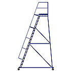 Драбина платформова Н 4500 мм, складська драбина з перилами, монтажні сходи, фото 2