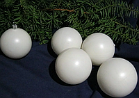 Шар новогодний ЗАГОТОВКА на ёлку бело-сероват 120 мм пластик. Игрушка на ёлку своими руками. Новорічна іграшка