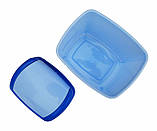 Відро для сміття пластикове 16 літрів Будиночок блакитне 30*24*41 см (Горизонт), фото 4