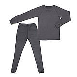 Підштаники кальсони утеплені з начосом, з манжетом темно сірі SmileTime, фото 4