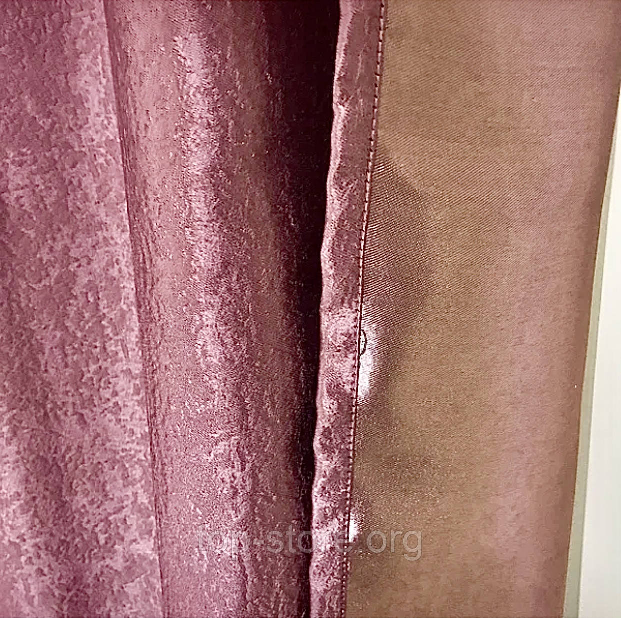 Сонцезахисні штори з льону блекаут софт 100% захист від сонця Брудно-рожеві
