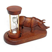 Часы песочные со скульптурой Носорог