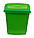 Відро для сміття пластикове "Домік" 5 літрів із поворотною кришкою зелений "Гризонт" + Відео, фото 2