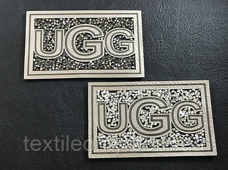 Нашивка UGG  ⁇  УГГ стрази 80х50 мм, фото 1