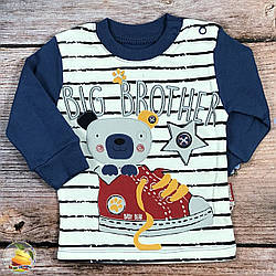 Кофточка з горлом на кнопках для маленького хлопчика Розміри: 62,68,74,80 см (01249)