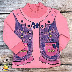 Кофточка з начосом і горлом на кнопках для малятка Розміри: 62,68,74,80 см (01251-2)