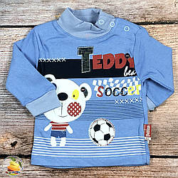 Кофточка з начосом і горловиною на кнопках для малюка Розміри: 62,68,74,80 см (01252)