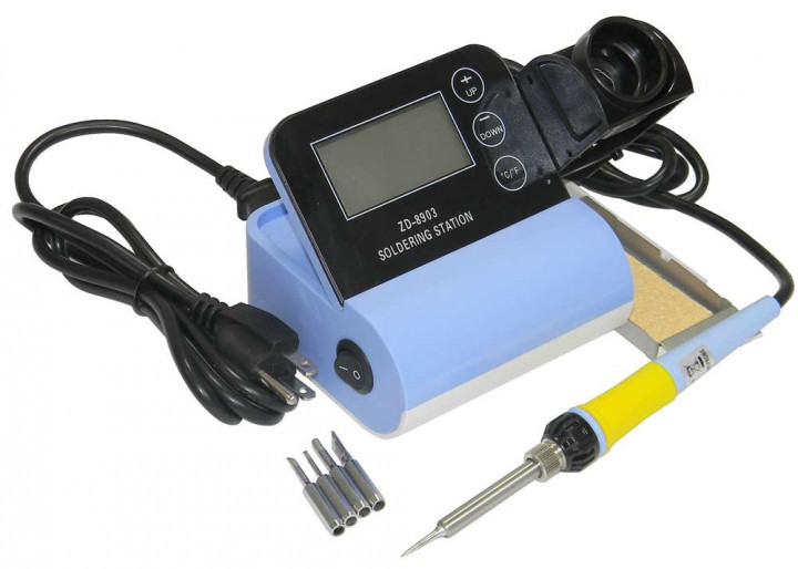 Паяльна станція ZD-8903, 40W, з дисплеєм 160-480°C, жало Tip N9, Zhongdi