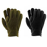 Зимові рукавиці флісові одношарові чорні, фото 2