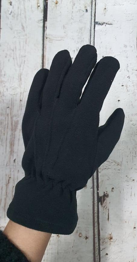 Зимові рукавиці флісові одношарові чорні